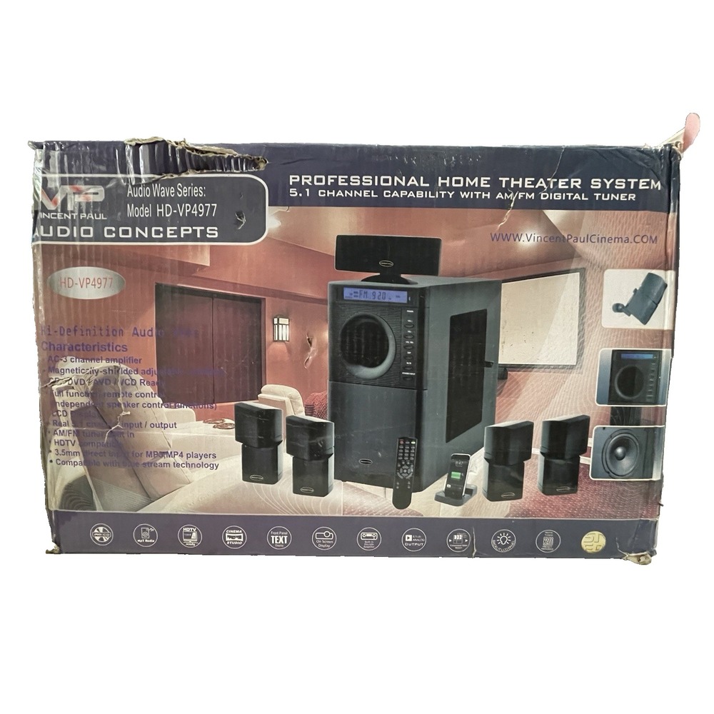 Vincent Paul Audio Concepts-Audio Wave Series‎ HD-VP4977-Home Theater System-NEW
